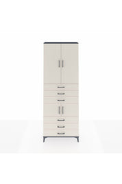 Arges Dolap 4 Raflı 6 Çekmeceli 4 Kapaklı 88x30x243 Antrasit-Aytaşı