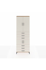 Arges Dolap 4 Raflı 6 Çekmeceli 4 Kapaklı 88x30x243 Çam-Aytaşı