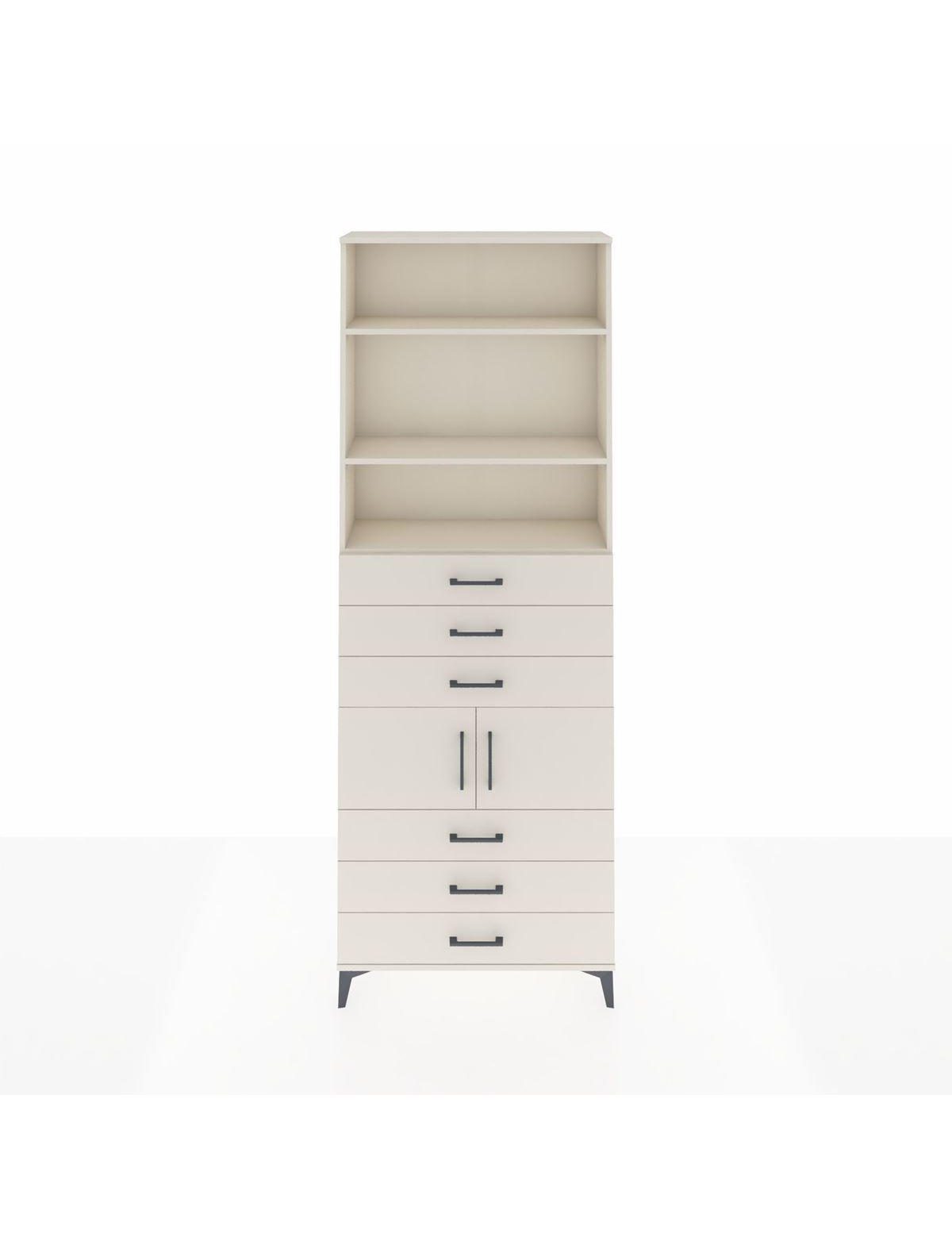 Arges Dolap 4 Raflı 6 Çekmeceli 2 Kapaklı 88x30x243 Aytaşı-Aytaşı