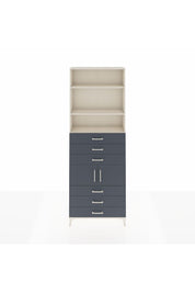 Arges Dolap 4 Raflı 6 Çekmeceli 2 Kapaklı 88x30x243 Aytaşı-Antrasit