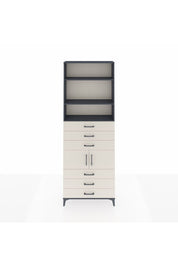 Arges Dolap 4 Raflı 6 Çekmeceli 2 Kapaklı 88x30x243 Antrasit-Aytaşı