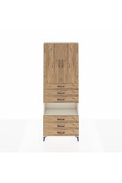 Arges Dolap 4 Raflı 6 Çekmeceli 2 Kapaklı 88x30x243 Aytaşı-Çam