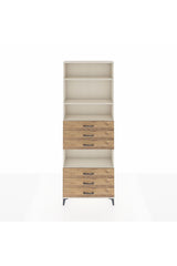Arges Dolap 4 Raflı 6 Çekmeceli 88x30x243