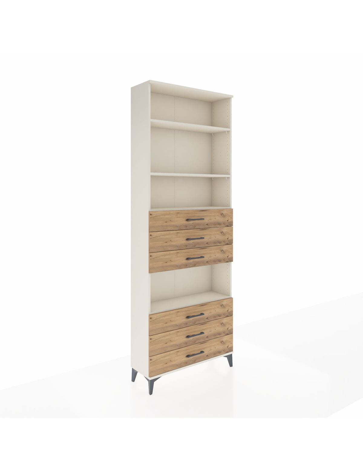 Arges Dolap 4 Raflı 6 Çekmeceli 88x30x243 Aytaşı-Çam