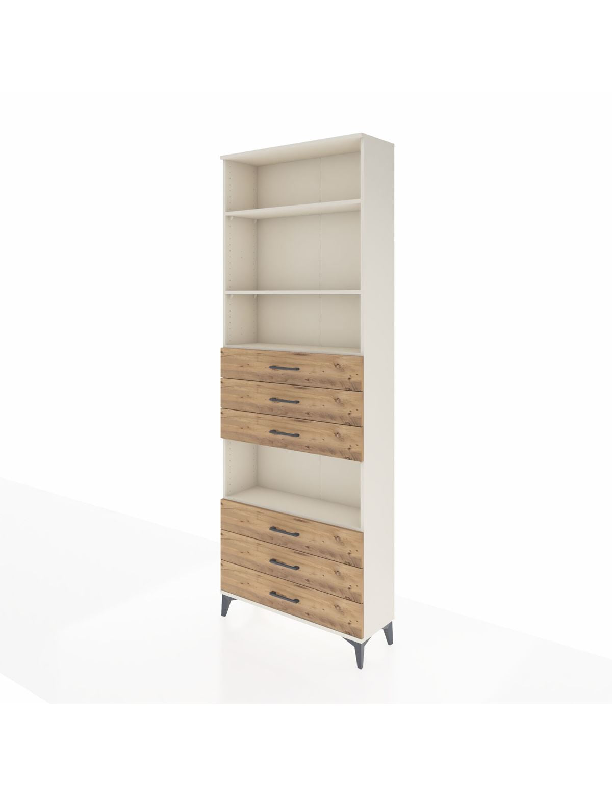 Arges Dolap 4 Raflı 6 Çekmeceli 88x30x243 - S33M222V3A