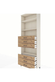 Arges Dolap 4 Raflı 6 Çekmeceli 88x30x243 Aytaşı-Çam