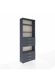 Arges Dolap 4 Raflı 6 Çekmeceli 88x30x243 Antrasit-Antrasit