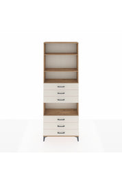 Arges Dolap 4 Raflı 6 Çekmeceli 88x30x243 Çam-Aytaşı