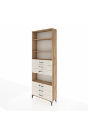 Arges Dolap 4 Raflı 6 Çekmeceli 88x30x243 Çam-Aytaşı