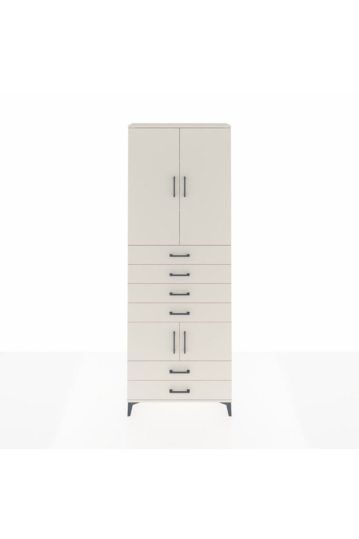 Arges Dolap 4 Raflı 6 Çekmeceli 4 Kapaklı 88x30x243 Aytaşı-Aytaşı