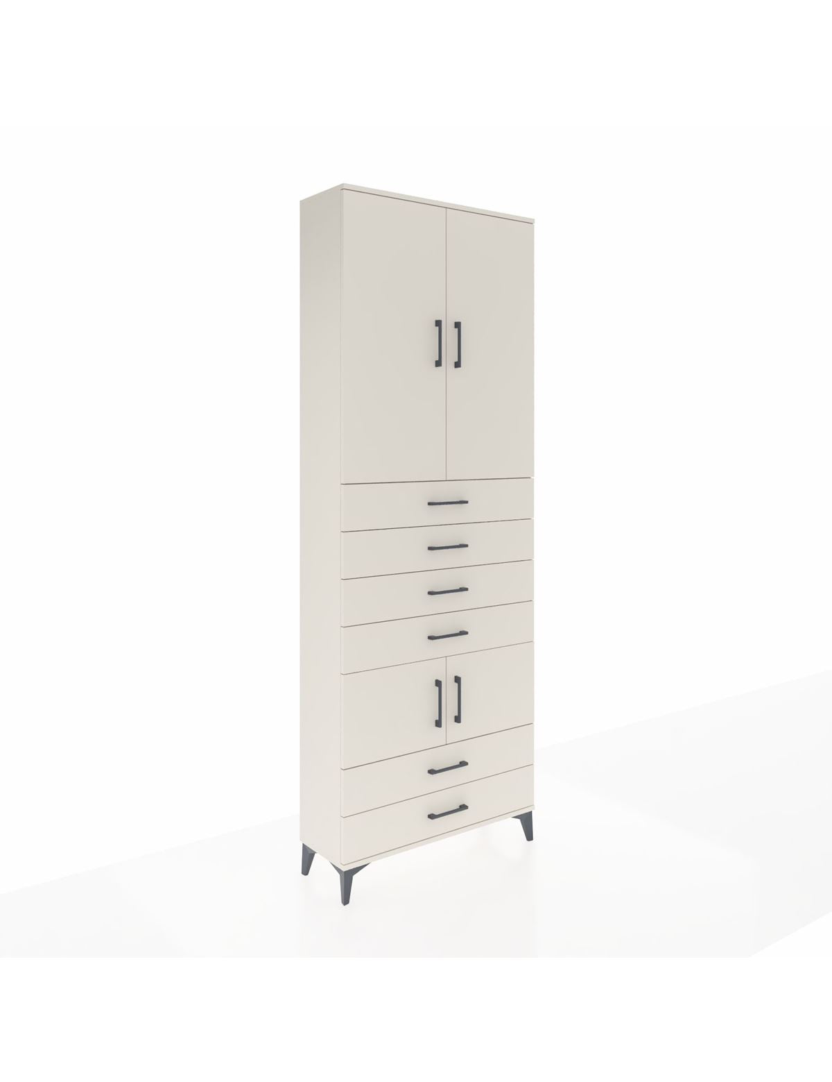 Arges Dolap 4 Raflı 6 Çekmeceli 4 Kapaklı 88x30x243 Aytaşı-Aytaşı