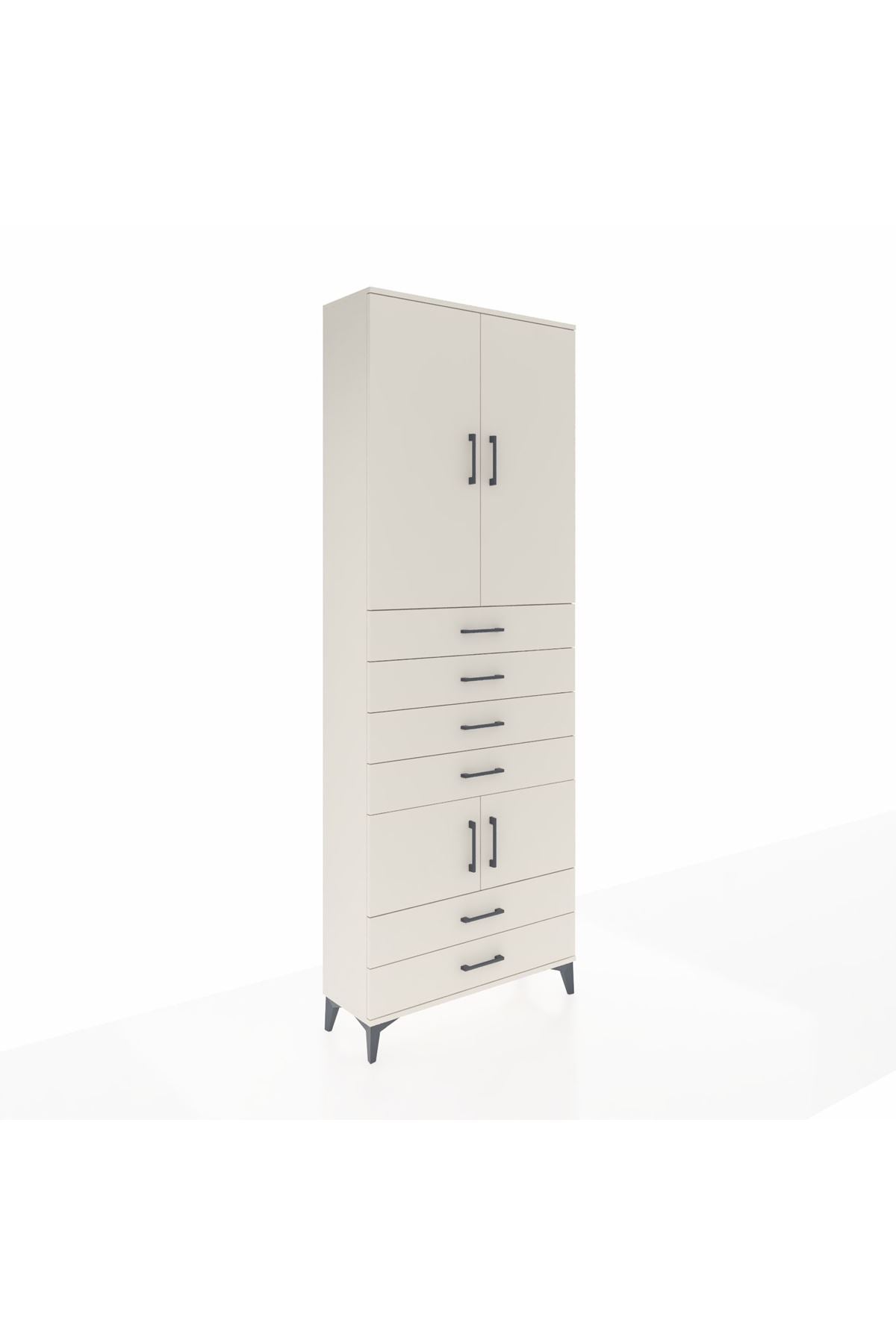 Arges Dolap 4 Raflı 6 Çekmeceli 4 Kapaklı 88x30x243 Aytaşı-Aytaşı