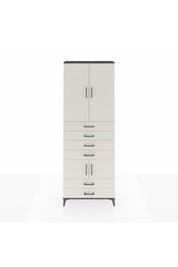 Arges Dolap 4 Raflı 6 Çekmeceli 4 Kapaklı 88x30x243 Antrasit-Aytaşı