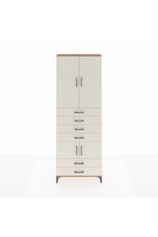 Arges Dolap 4 Raflı 6 Çekmeceli 4 Kapaklı 88x30x243 Çam-Aytaşı