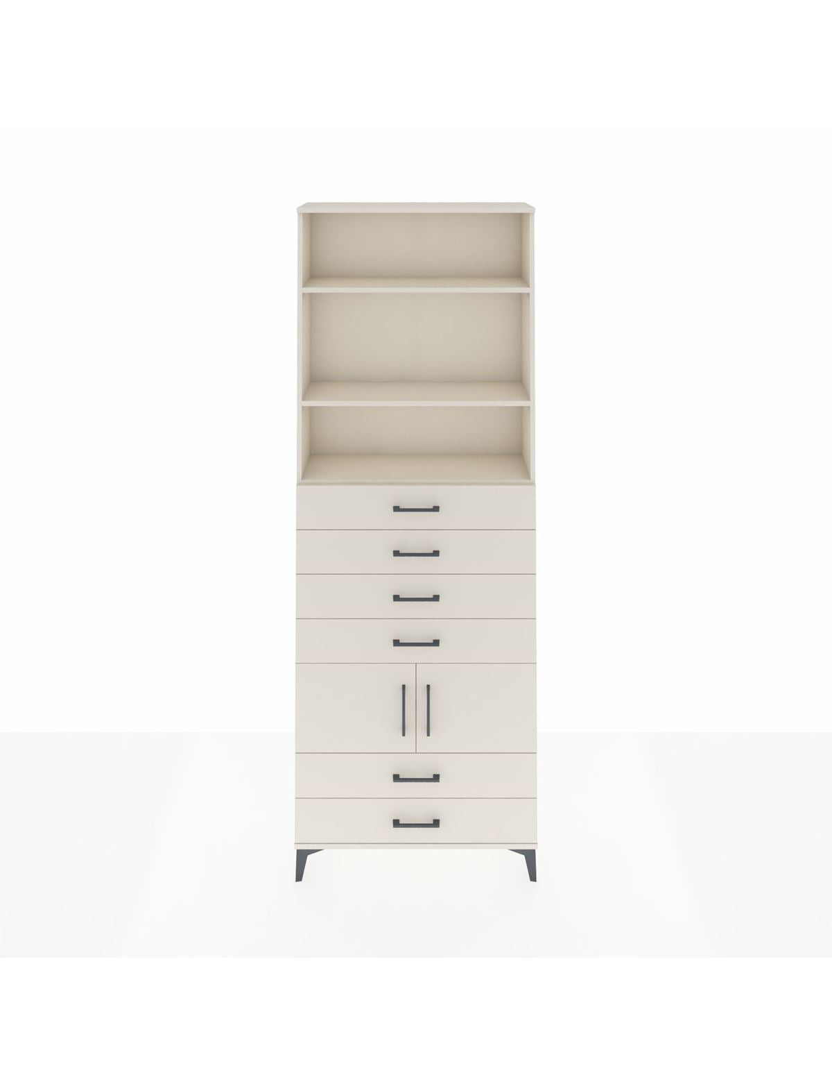 Arges Dolap 4 Raflı 6 Çekmeceli 2 Kapaklı 88x30x243 Aytaşı-Aytaşı