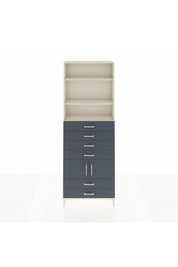 Arges Dolap 4 Raflı 6 Çekmeceli 2 Kapaklı 88x30x243 Aytaşı-Antrasit