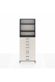 Arges Dolap 4 Raflı 6 Çekmeceli 2 Kapaklı 88x30x243 Antrasit-Aytaşı