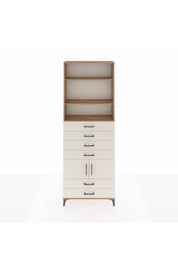 Arges Dolap 4 Raflı 6 Çekmeceli 2 Kapaklı 88x30x243 Çam-Aytaşı