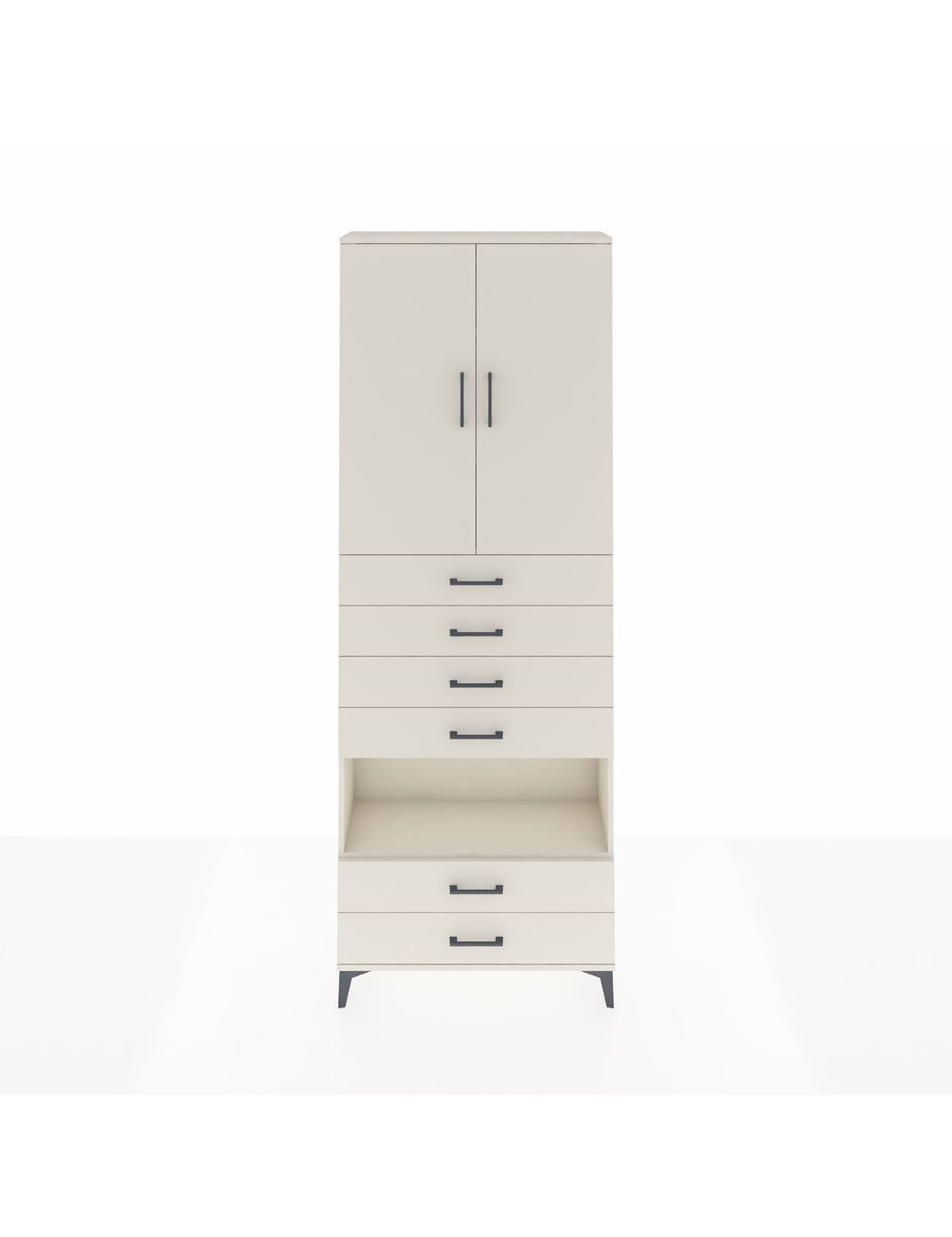 Arges Dolap 4 Raflı 6 Çekmeceli 2 Kapaklı 88x30x243 Aytaşı-Aytaşı