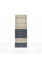 Arges Dolap 4 Raflı 6 Çekmeceli 88x30x243 Aytaşı-Antrasit