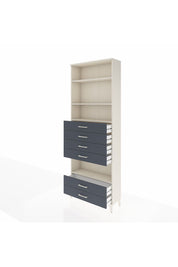 Arges Dolap 4 Raflı 6 Çekmeceli 88x30x243 Aytaşı-Antrasit