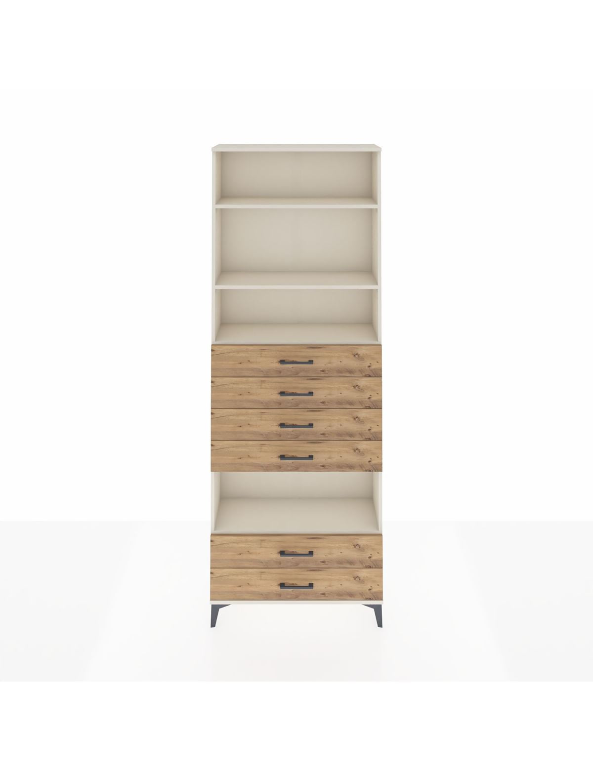 Arges Dolap 4 Raflı 6 Çekmeceli 88x30x243 Aytaşı-Çam