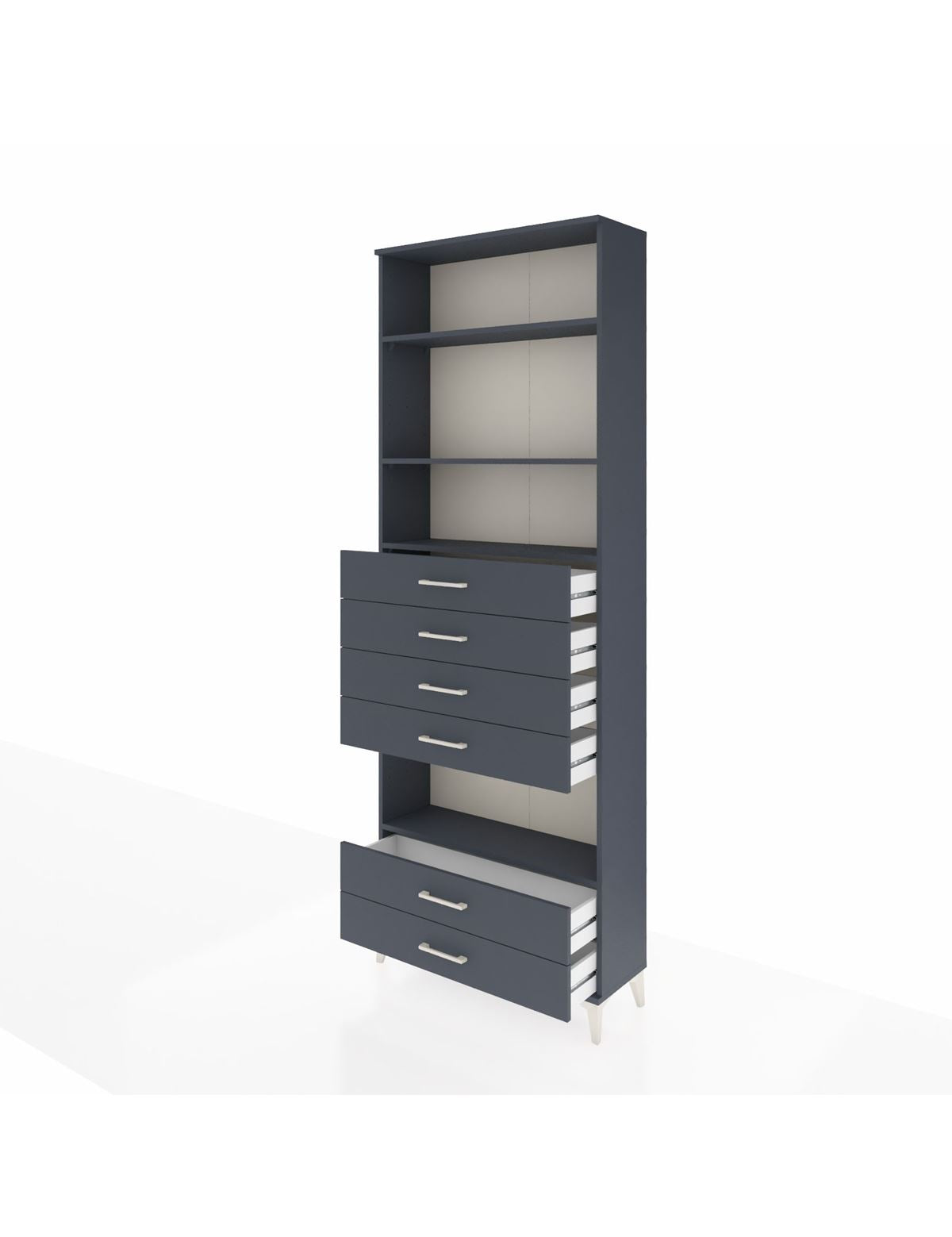 Arges Dolap 4 Raflı 6 Çekmeceli 88x30x243 - S33M226V5A