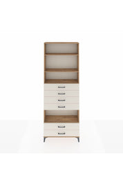 Arges Dolap 4 Raflı 6 Çekmeceli 88x30x243 Çam-Aytaşı