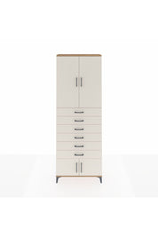 Arges Dolap 3 Raflı 6 Çekmeceli 4 Kapaklı 88x30x243 Çam-Aytaşı