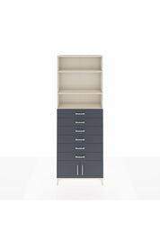 Arges Dolap 3 Raflı 6 Çekmeceli 2 Kapaklı 88x30x243 Aytaşı-Antrasit