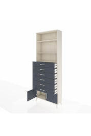 Arges Dolap 3 Raflı 6 Çekmeceli 2 Kapaklı 88x30x243 Aytaşı-Antrasit