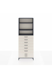 Arges Dolap 3 Raflı 6 Çekmeceli 2 Kapaklı 88x30x243 Antrasit-Aytaşı