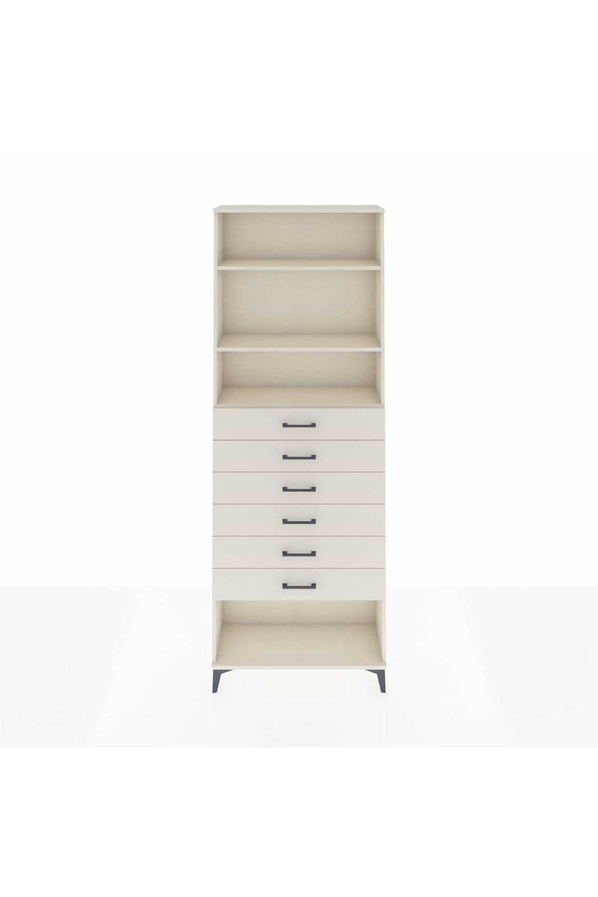 Arges Dolap 3 Raflı 6 Çekmeceli 88x30x243 Aytaşı-Aytaşı