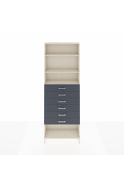 Arges Dolap 3 Raflı 6 Çekmeceli 88x30x243 Aytaşı-Antrasit