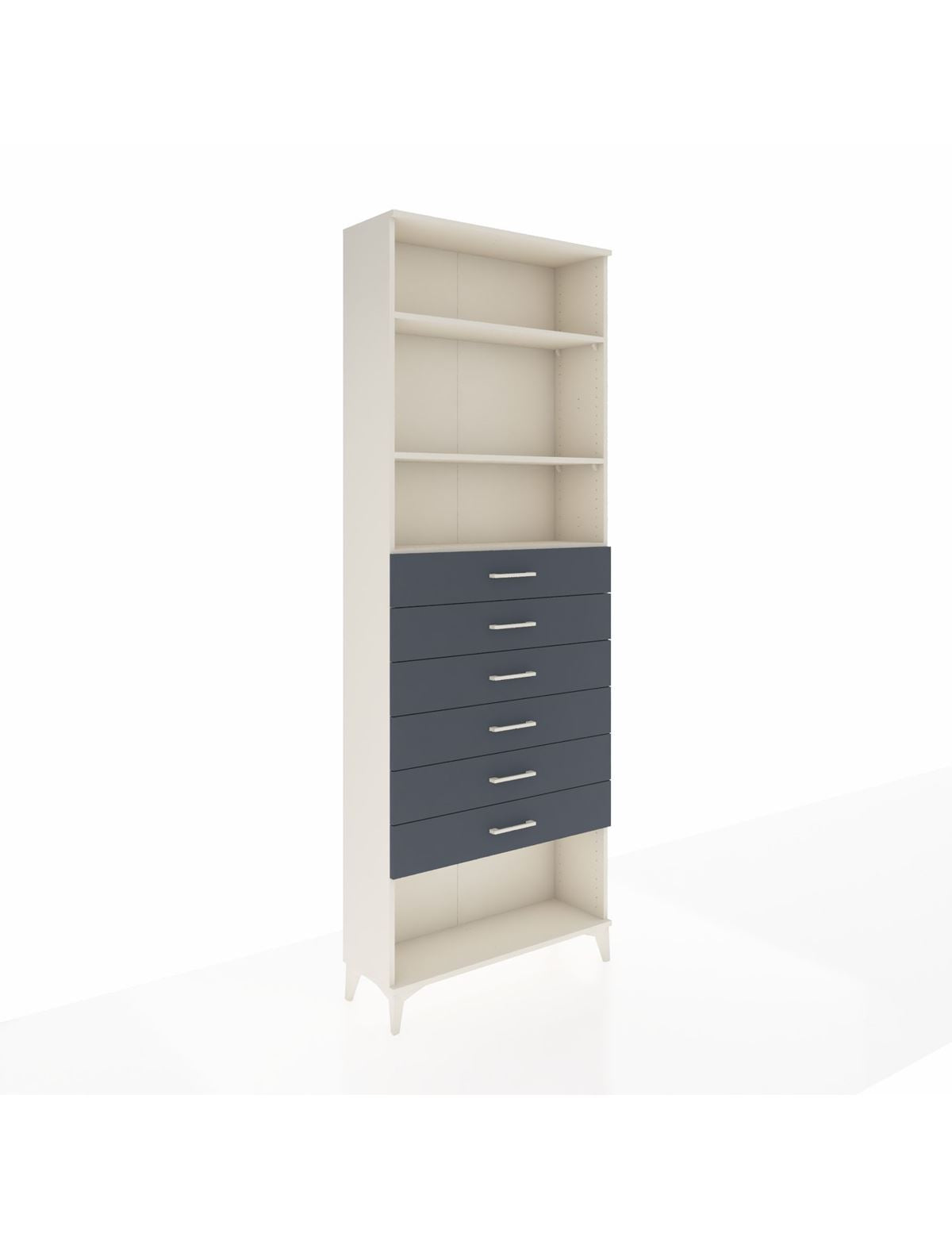 Arges Dolap 3 Raflı 6 Çekmeceli 88x30x243 Aytaşı-Antrasit