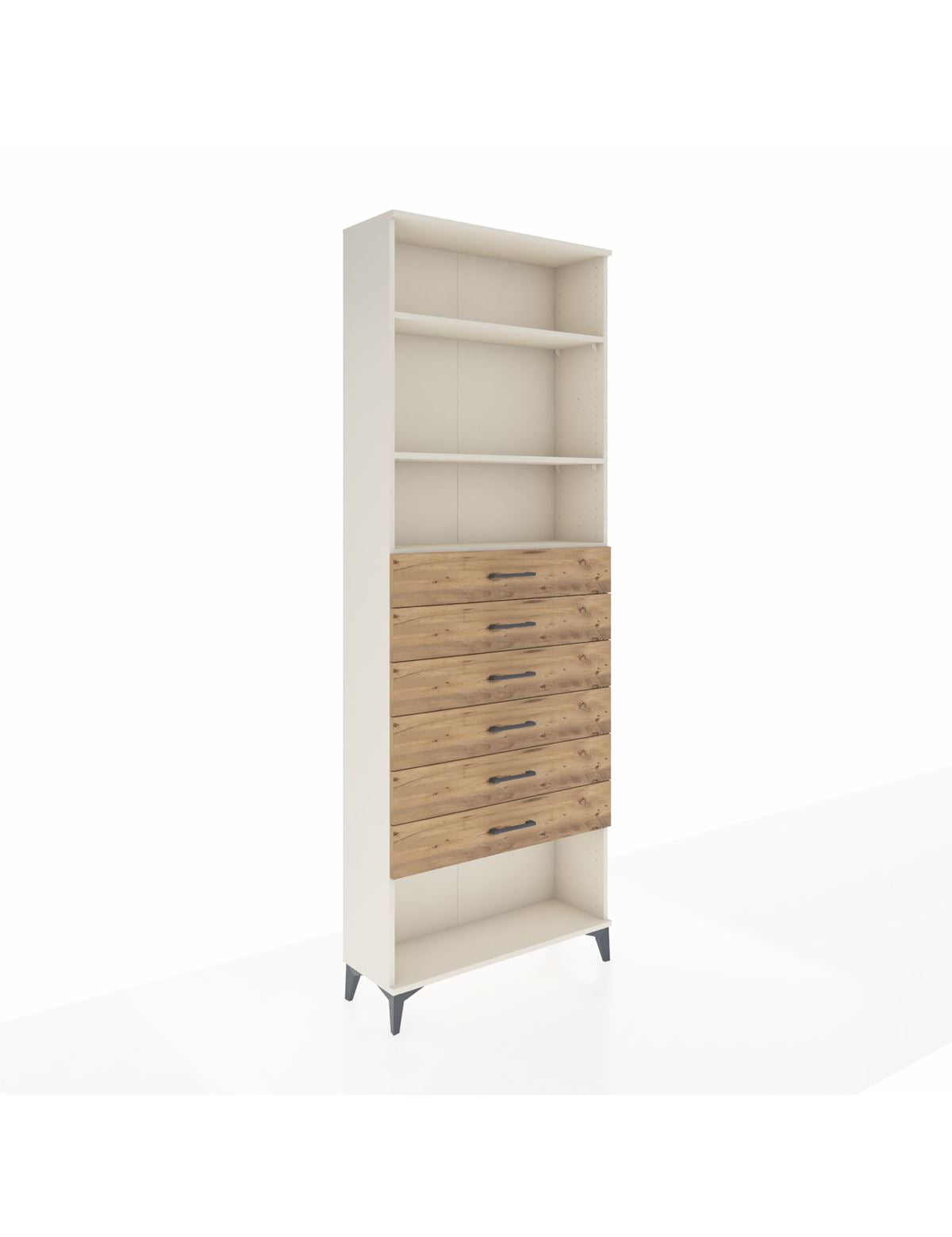 Arges Dolap 3 Raflı 6 Çekmeceli 88x30x243 Aytaşı-Çam