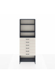 Arges Dolap 3 Raflı 6 Çekmeceli 88x30x243 Antrasit-Aytaşı