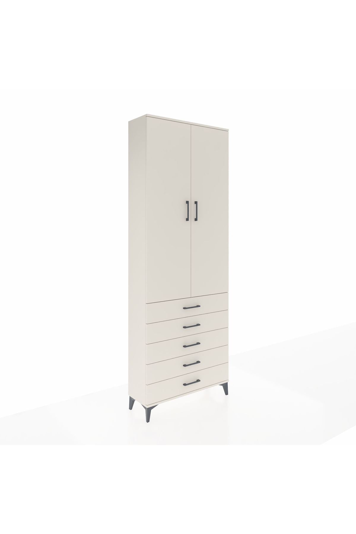 Arges Dolap 4 Raflı 5 Çekmeceli 2 Kapaklı 88x30x243 Aytaşı-Aytaşı