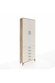 Arges Dolap 4 Raflı 5 Çekmeceli 2 Kapaklı 88x30x243 Çam-Aytaşı