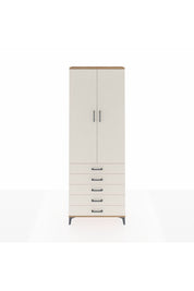 Arges Dolap 4 Raflı 5 Çekmeceli 2 Kapaklı 88x30x243 Çam-Aytaşı