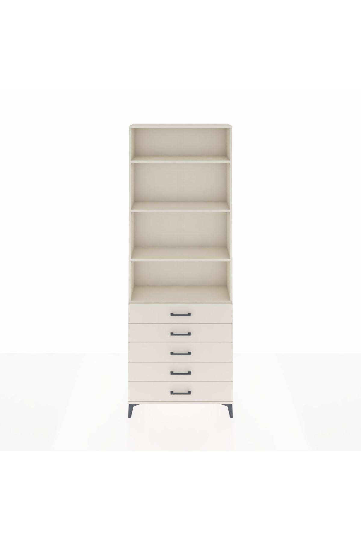 Arges Dolap 4 Raflı 5 Çekmeceli 88x30x243 Aytaşı-Aytaşı