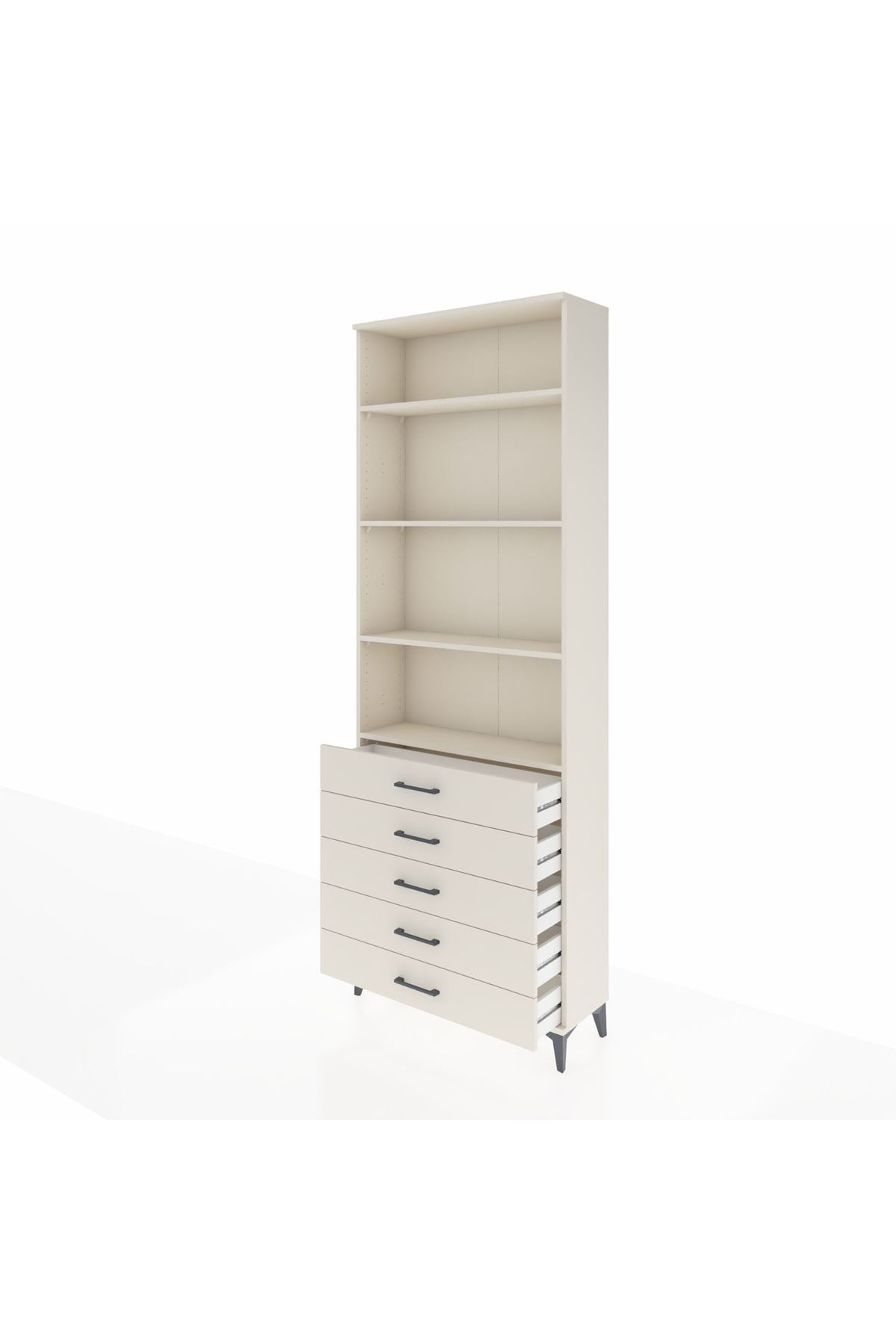 Arges Dolap 4 Raflı 5 Çekmeceli 88x30x243 Aytaşı-Aytaşı