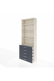 Arges Dolap 4 Raflı 5 Çekmeceli 88x30x243 Aytaşı-Antrasit