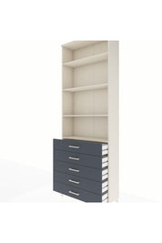 Arges Dolap 4 Raflı 5 Çekmeceli 88x30x243 Aytaşı-Antrasit