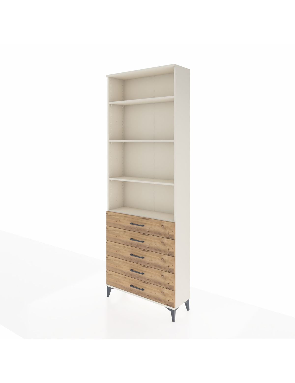Arges Dolap 4 Raflı 5 Çekmeceli 88x30x243 - S33M232V3A