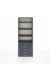 Arges Dolap 4 Raflı 5 Çekmeceli 88x30x243 Antrasit-Antrasit