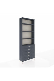 Arges Dolap 4 Raflı 5 Çekmeceli 88x30x243 Antrasit-Antrasit