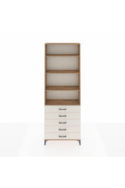 Arges Dolap 4 Raflı 5 Çekmeceli 88x30x243 Çam-Aytaşı