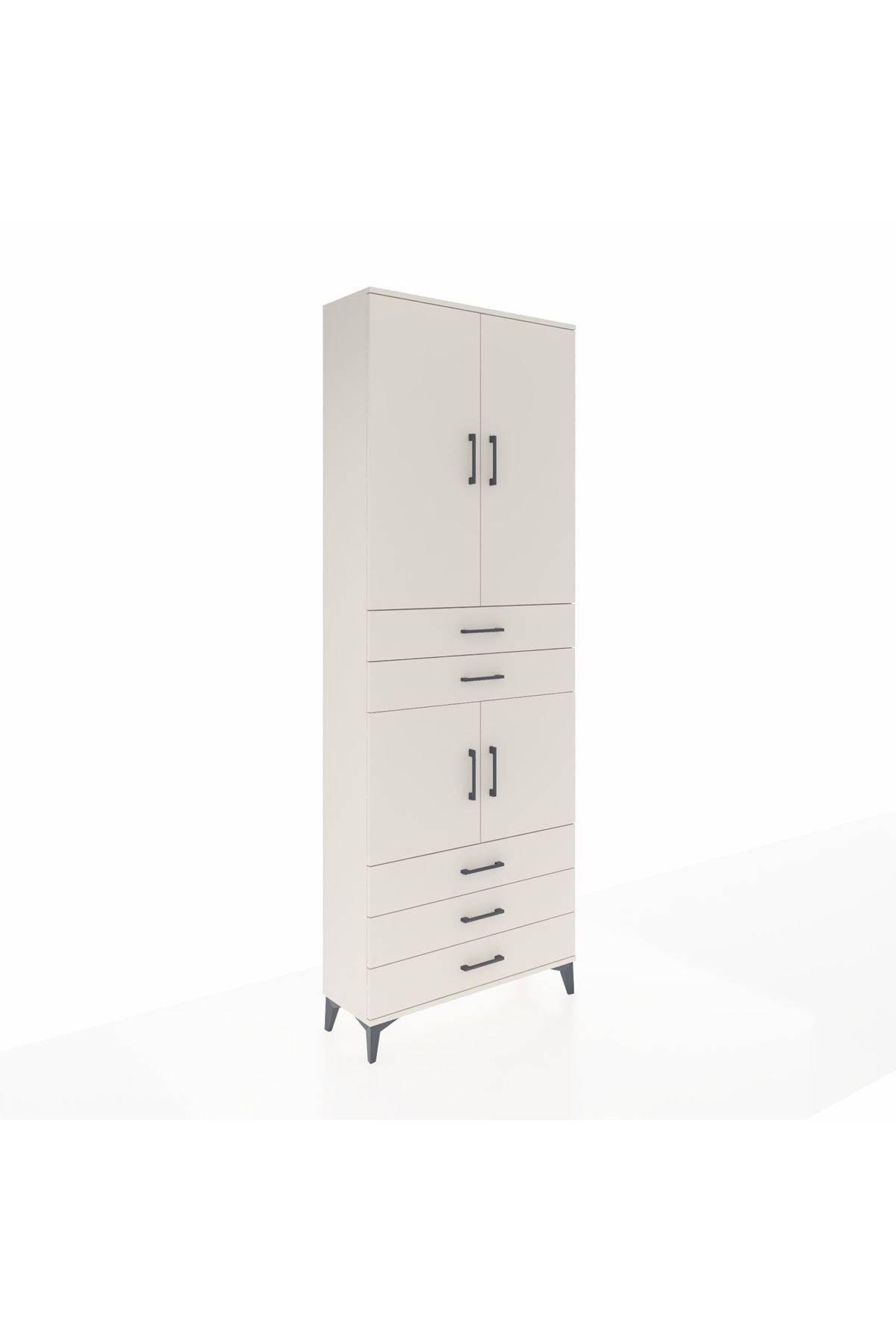 Arges Dolap 4 Raflı 5 Çekmeceli 4 Kapaklı 88x30x243 Aytaşı-Aytaşı