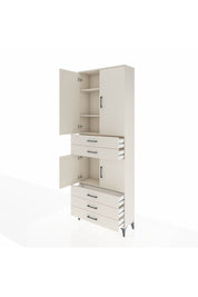 Arges Dolap 4 Raflı 5 Çekmeceli 4 Kapaklı 88x30x243 Aytaşı-Aytaşı